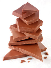 STACK OF MILK CHOCOLATE CHUNKS
