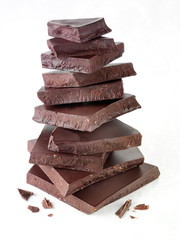 STACK OF DARK CHOCOLATE CHUNKS