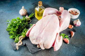 Cooking whole chicken background