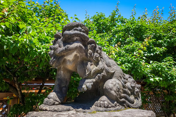 Komainu lion dog statue, Tokyo, Japan