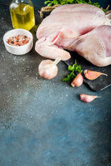 Cooking whole chicken background