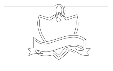 continuous line drawing of tag label design