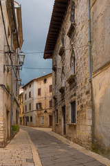 A street in the historic village of Vodnjan (also called Dignano) in Istria, Croatia
