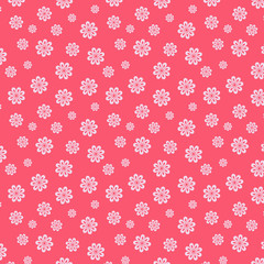 seamless pattern of lilac flowers on pink
