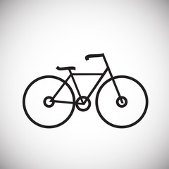 Cycling bicycle thin line on white background icon
