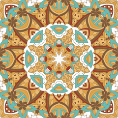 Colorful Tribal Ethnic Festive Abstract Floral Pattern