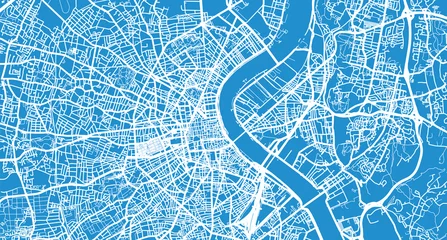 Fotobehang Urban vector city map of Bordeaux, France © ink drop