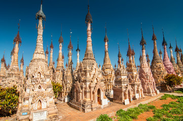 Kakku pagodas are nearly 2500 beautiful stone stupas hidden in a remote area of Myanmar near the...