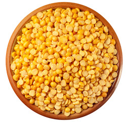 YELLOW SPLIT PEAS ON WHITE
