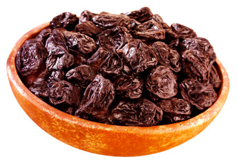 PRUNES ON WHITE