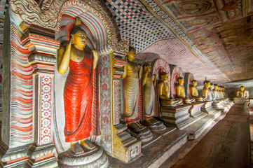 Cave of the Great Kings, Dambulla Cave Temples, UNESCO World Heritage Site, Central Province, Sri...