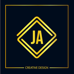 Obraz premium Initial Letter JA Logo Template Design Vector Illustration