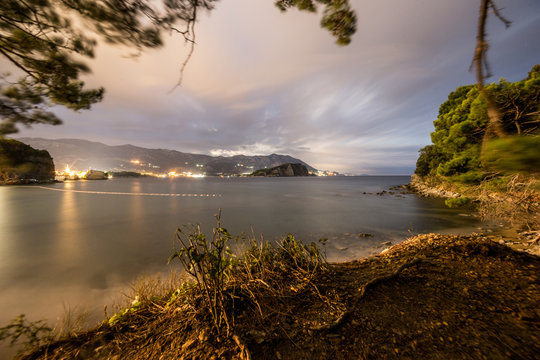 Sea ​​after sunset - Budva, Montenegro