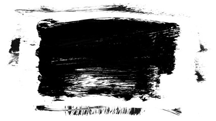 Brush stroke and texture. Smear brush on a white background.