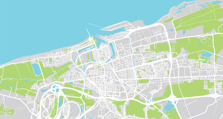 Obraz premium Urban vector city map of Calais, France