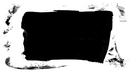 Brush stroke and texture. Smear brush on a white background.