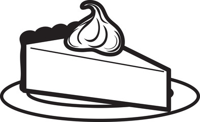 Pumpkin pie slice icon