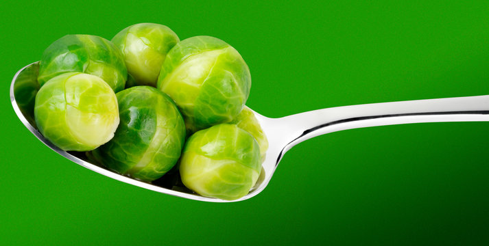 BRUSEL SPROUTS ON SPOON