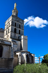 The Palais des Papes in the city of Avignon in Provence, France