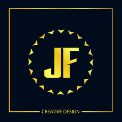 Initial Letter JF Logo Template Design Vector Illustration