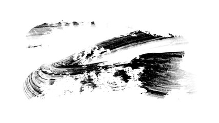 Brush stroke and texture. Smear brush on a white background.