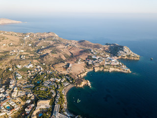 Obraz premium Aerial drone photography of beautiful Crete coastline, Greece