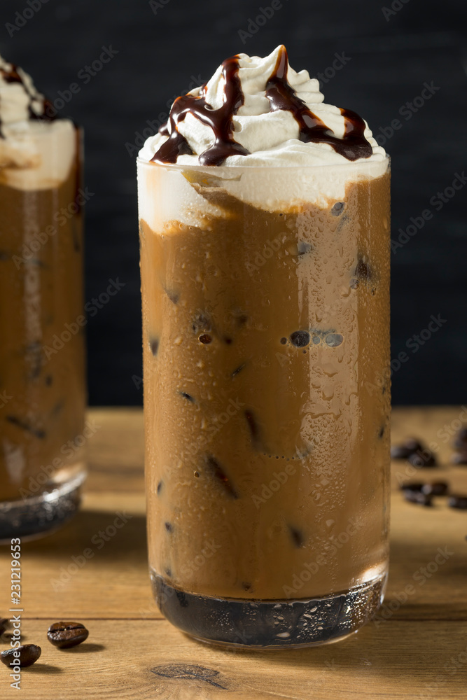 Canvas Prints refreshing cold mocha iced coffee