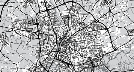 Obraz premium Urban vector city map of Le Mans, France