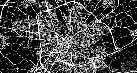 Urban vector city map of Le Mans, France