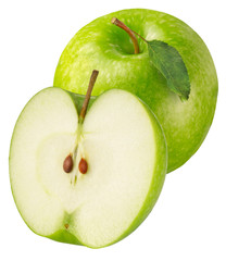 GREEN APPLES ON WHITE
