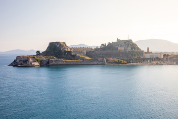Naklejka premium Old Venetian fortress and at Corfu, Ionian Islands in Greece