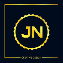Initial Letter JN Logo Template Design Vector Illustration
