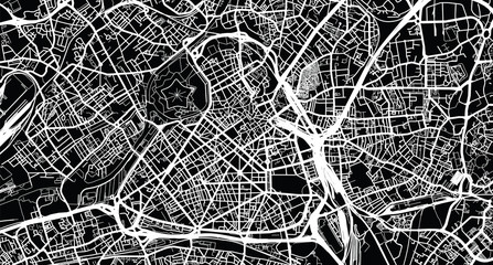 Urban vector city map of Lille, France