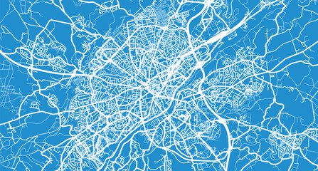 Urban vector city map of Limoges, France