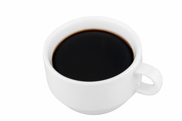 Soy sauce in bowl isolated on white background