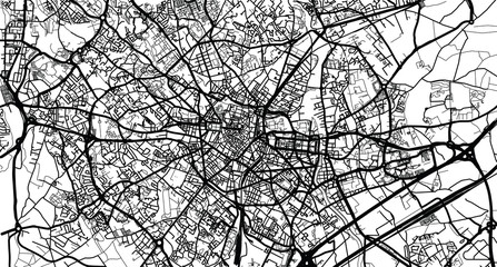 Obraz premium Urban vector city map of Montpellier, France