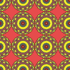 Fototapeta premium Contrast seamless decorative pattern
