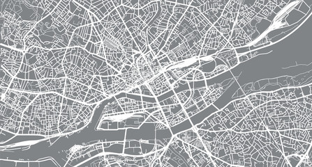 Obraz premium Urban vector city map of Nantes, France
