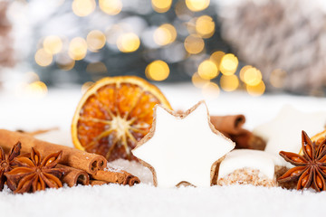Weihnachten Plätzchen Weihnachtsplätzchen Gebäck Zimt Zimtstern Dekoration