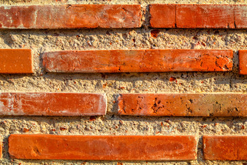 Beautiful brick wall background closeup view