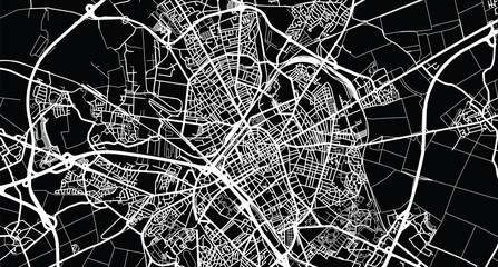 Urban vector city map of Reims, France