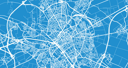 Urban vector city map of Reims, France