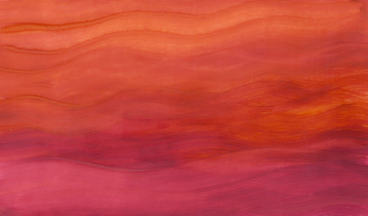 Orange abstract grunge background in gouache