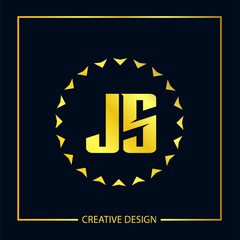 Initial Letter JS Logo Template Design Vector Illustration