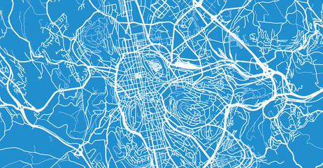 Urban vector city map of St Etienne, France