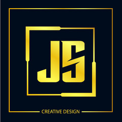 Initial Letter JS Logo Template Design Vector Illustration