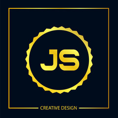 Initial Letter JS Logo Template Design Vector Illustration