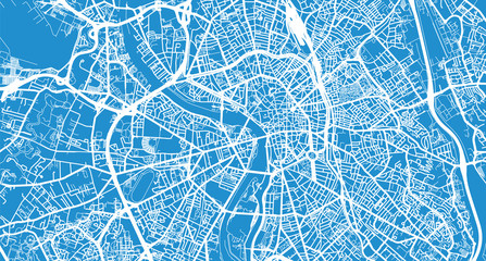 Urban vector city map of Toulouse, France