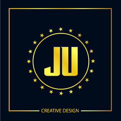 Initial Letter JU Logo Template Design Vector Illustration