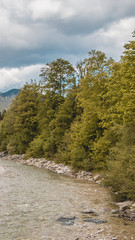 Fototapeta na wymiar Smartphone HD Wallpaper of beautiful view near castle Linderhof - Bavaria - Germany
